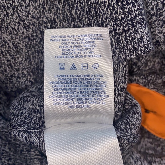 The Outfitters by Land’s End heathered grey sweater with button detail on side - Picture 11 of 11